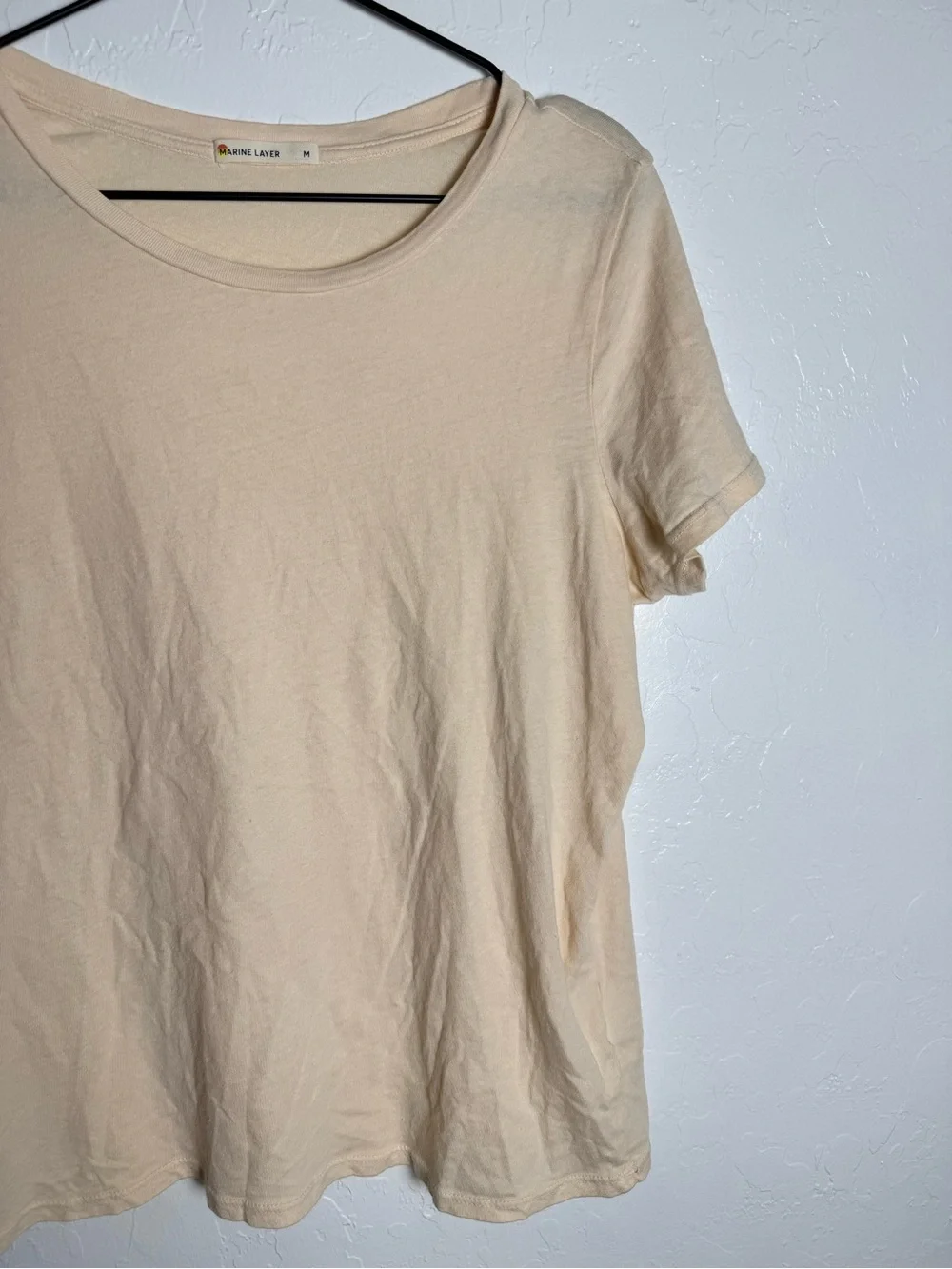 Marine Layer Short Sleeve Tee in Light Cream